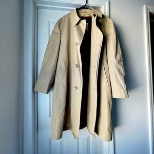 London Fog Maincoats Tan Button up Trench Coat